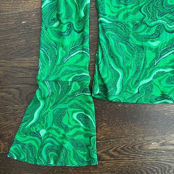 Diane Von Furstenberg Mackenzie Mesh Top-Marble Billiard Green-Medium - Picture 6 of 11